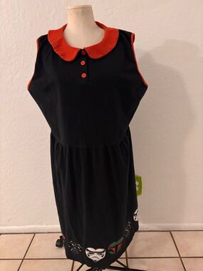 Star Wars her universe Black Dress with Red Collar and Button Detail